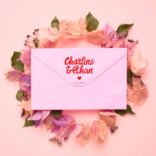 Tampons Encreurs Mariage d'écriture manuscrite rouge rétro