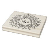Tampons Encreurs Mariage des initiales du couple monogramme de feui (Tampon)