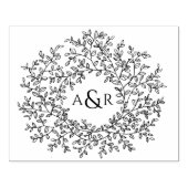 Tampons Encreurs Mariage des initiales du couple monogramme de feui (Impression)