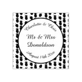 Tampons Encreurs Mariage d'été tropical Ananas et Palm Feuille (Impression)