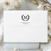 Tampons Encreurs Mariage Élégant Personnalisé Monogramme Crest