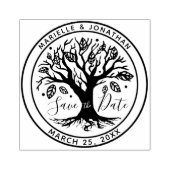 Tampons Encreurs Mariage Enregistrer la date Boho Tree Monogramme N (Impression)