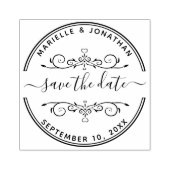 Tampons Encreurs Mariage Enregistrer la date Script moderne (Impression)