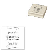 Tampons Encreurs Mariage Enregistrer le Modèle de texte élégant du  (Tamponné)