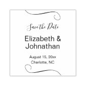 Tampons Encreurs Mariage Enregistrer le Modèle de texte élégant du  (Impression)