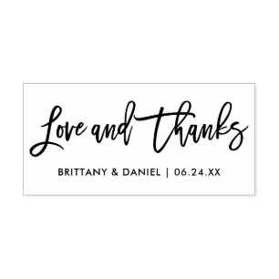 Tampons Encreurs Mariage moderne Brush Script Love and Merci
