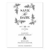 Tampons Encreurs Mariage moderne élégant Enregistrer Date Branches  (Impression)