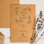 Tampons Encreurs Mariage moderne élégant Enregistrer Date Branches 