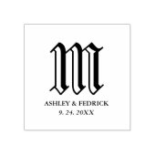 Tampons Encreurs Mariage Monogramme Gothique Mariée Et Groom (Impression)