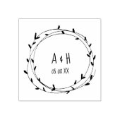 Tampons Encreurs Mariage Monogramme Wreath manuscrit (Impression)