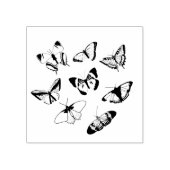 Tampons Encreurs Mariage Papillons Noir et Blanc (Impression)