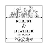 Tampons Encreurs Mariage Personnalisé Monogramme Bois Enregistrer L (Impression)