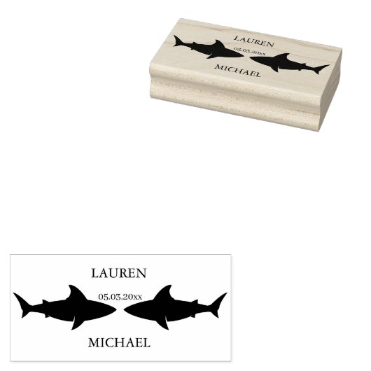 Tampons Encreurs Mariage requin (Tamponné)