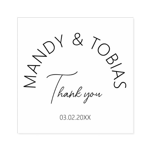 Tampons Encreurs Mariage simple, écriture manuscrite minimale (Impression)