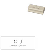 Tampons Encreurs Mariage Simple Monogrammé (Tamponné)