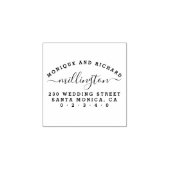 Tampons Encreurs Mariage simple | Script Nom de famille Adresse de  (Impression)