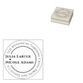 Tampons Encreurs Marine Blue Rose Wild Rain Forest Mariage À feuill (Tamponné)