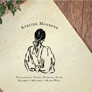Tampons Encreurs Marque de Boutique Illustration de Mode Moderne