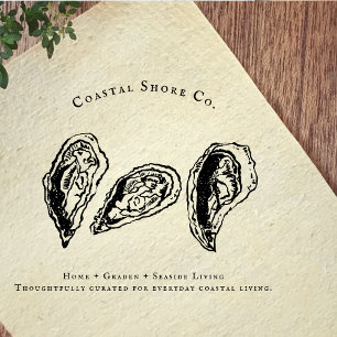 Tampons Encreurs Marque de Maison et Jardin Côtiers Huître Vintage