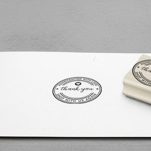 Tampons Encreurs Marque Merci et fidélité artisanale avec amour