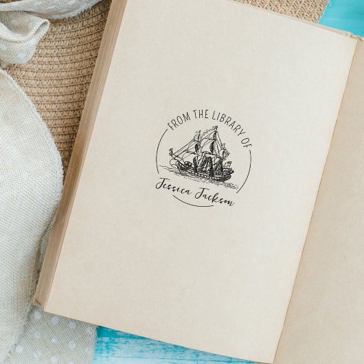 Tampons Encreurs Marque-page du livre de script moderne nautique