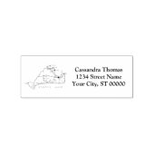Tampons Encreurs Martha's Vineyard Vint Map #1 Nom Adresse de retou (Tamponné)