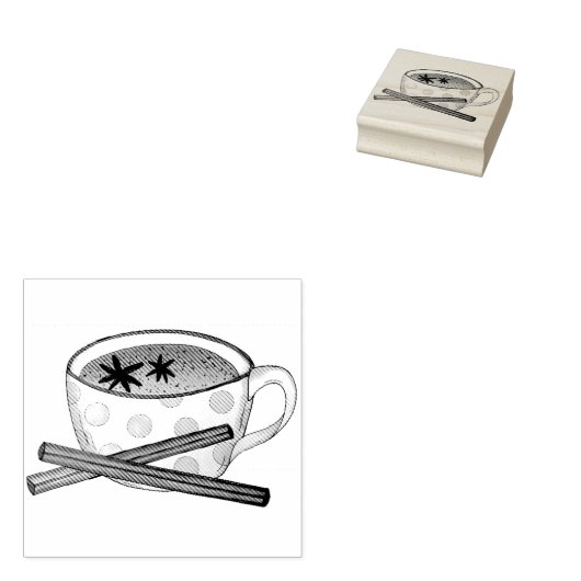 Tampons Encreurs Masala Chai Teacup Indien Spirale Thé Noir Cuppa (Tamponné)