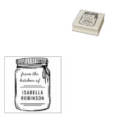 Tampons Encreurs Mason Jar Dessiné À La Main De La Cuisine Du Nom (Tamponné)