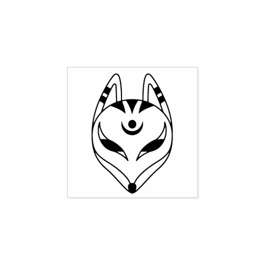 Tampons Encreurs Masque japonais Kitsune Fox 2 (Impression)