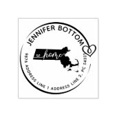 Tampons Encreurs Massachusetts Adresse de retour (Impression)