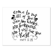 Tampons Encreurs Matthieu 11:28 Typographie Bible Verse pour Christ (Impression)
