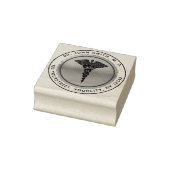 Tampons Encreurs Medical Caduceus Emblem Round Return Address (Tampon)