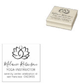 Tampons Encreurs Méditation Lotus et Yoga Enseignant Adresse person (Tamponné)
