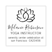 Tampons Encreurs Méditation Lotus et Yoga Enseignant Adresse person (Impression)