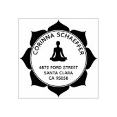 Tampons Encreurs Méditation Lotus Round Retour Adresse Timbre en ca (Impression)