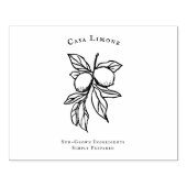 Tampons Encreurs Mediterranean Lemon Botanical Kitchen Rubber Stamp (Impression)