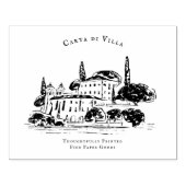 Tampons Encreurs Mediterranean Villa Illustration Branding (Impression)
