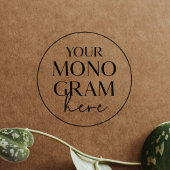 Tampons Encreurs MEGHAN Monogram Boho Simple Mariage en caoutchouc 