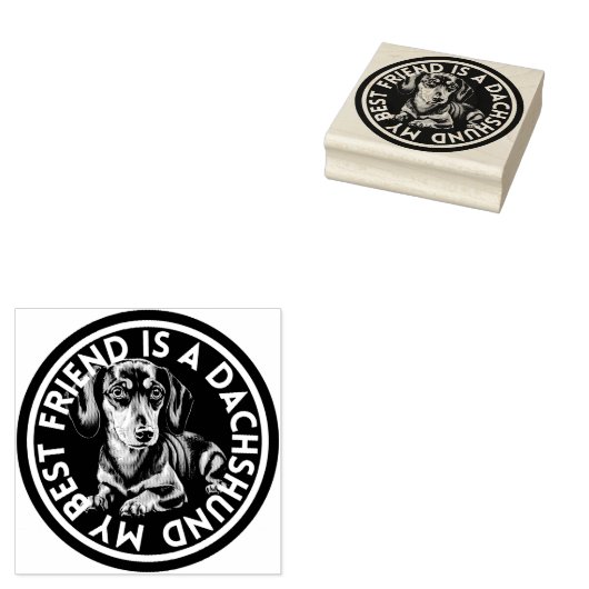 Tampons Encreurs Meilleur ami Dachshund (Tamponné)