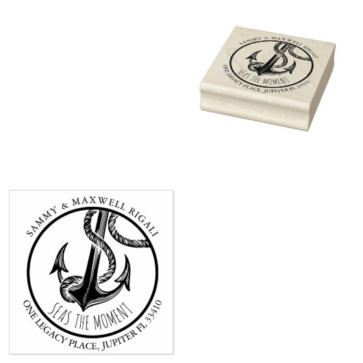 Tampons Encreurs Mer Côtière Le Moment Retour Adresse (Tamponné)