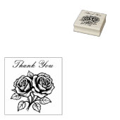 Tampons Encreurs Merci avec rose (Tamponné)