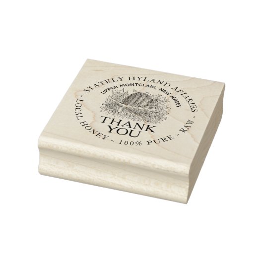 Tampons Encreurs Merci Beekeeper Vintage Skep Wood Art Timbre (Tampon)