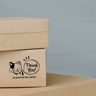 Tampons Encreurs Merci Cat Cute, message personnalisé