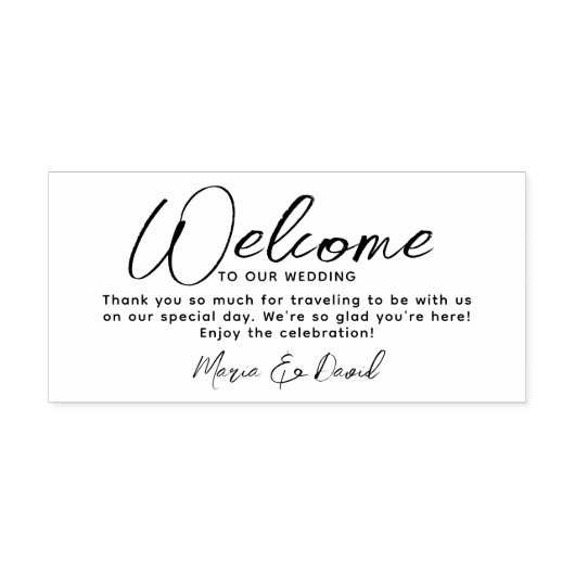 Tampons Encreurs Merci d'accueil Mariage simple (Impression)