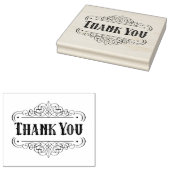 Tampons Encreurs Merci de l'ornement calligraphique à rayures occid (Tamponné)