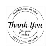 Tampons Encreurs Merci Élégant Script Cercle Texte EnkPad & (Impression)