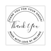 Tampons Encreurs Merci Élégant Script Cercle Texte EnkPad & (Impression)