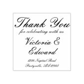 Tampons Encreurs Merci Elegant Script Mariage Adresse (Impression)