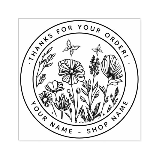 Tampons Encreurs Merci fleuri Petites entreprises (Impression)