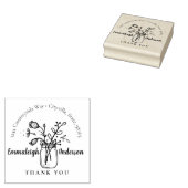 Tampons Encreurs Merci Floral Mason Jar Petite entreprise Timbre (Tamponné)